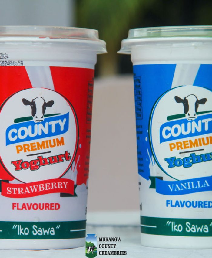 County Premium Yoghurts Strawberry and vanilla flavour